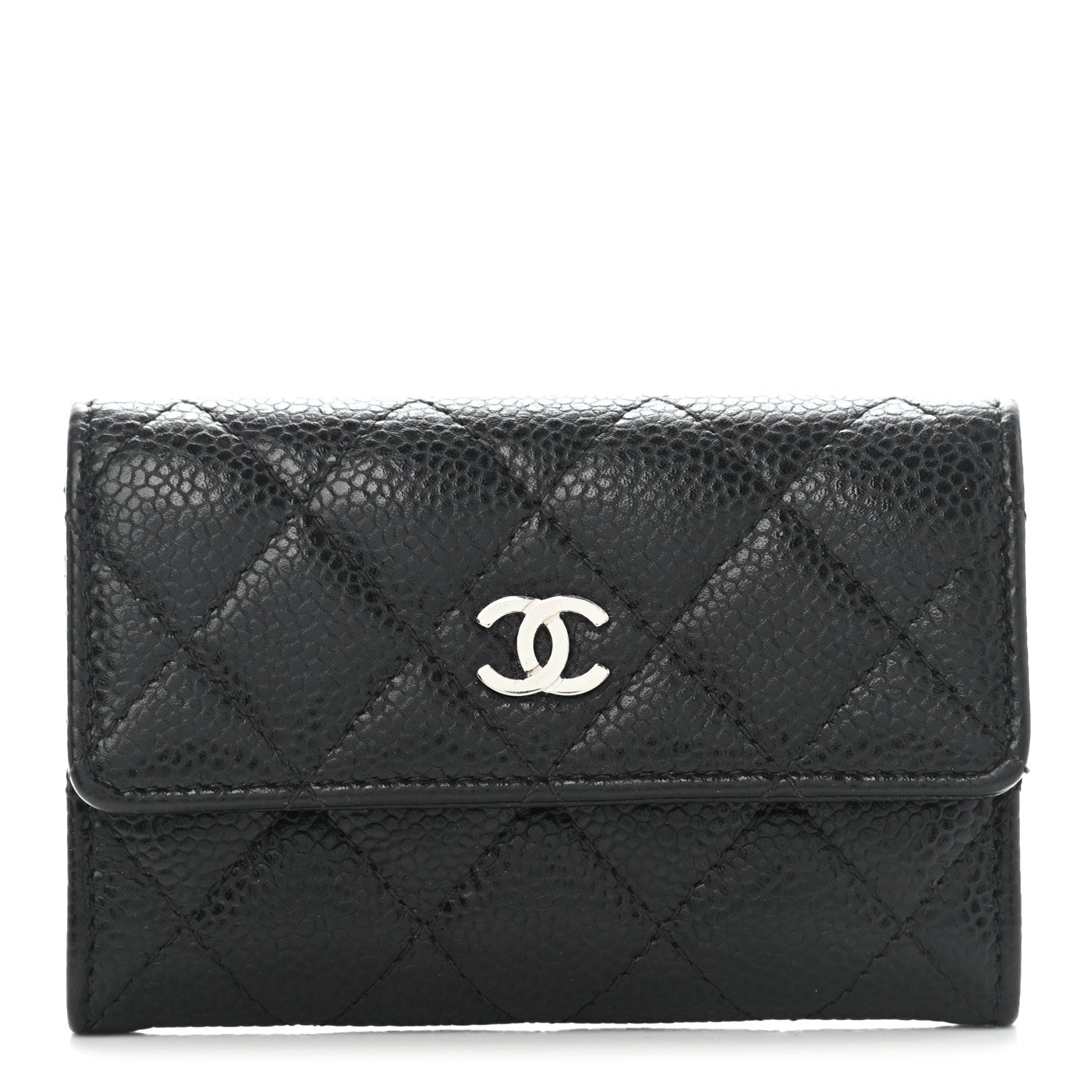 Chanel Caviar Quilted Flap Card Holder Black 1 of 11