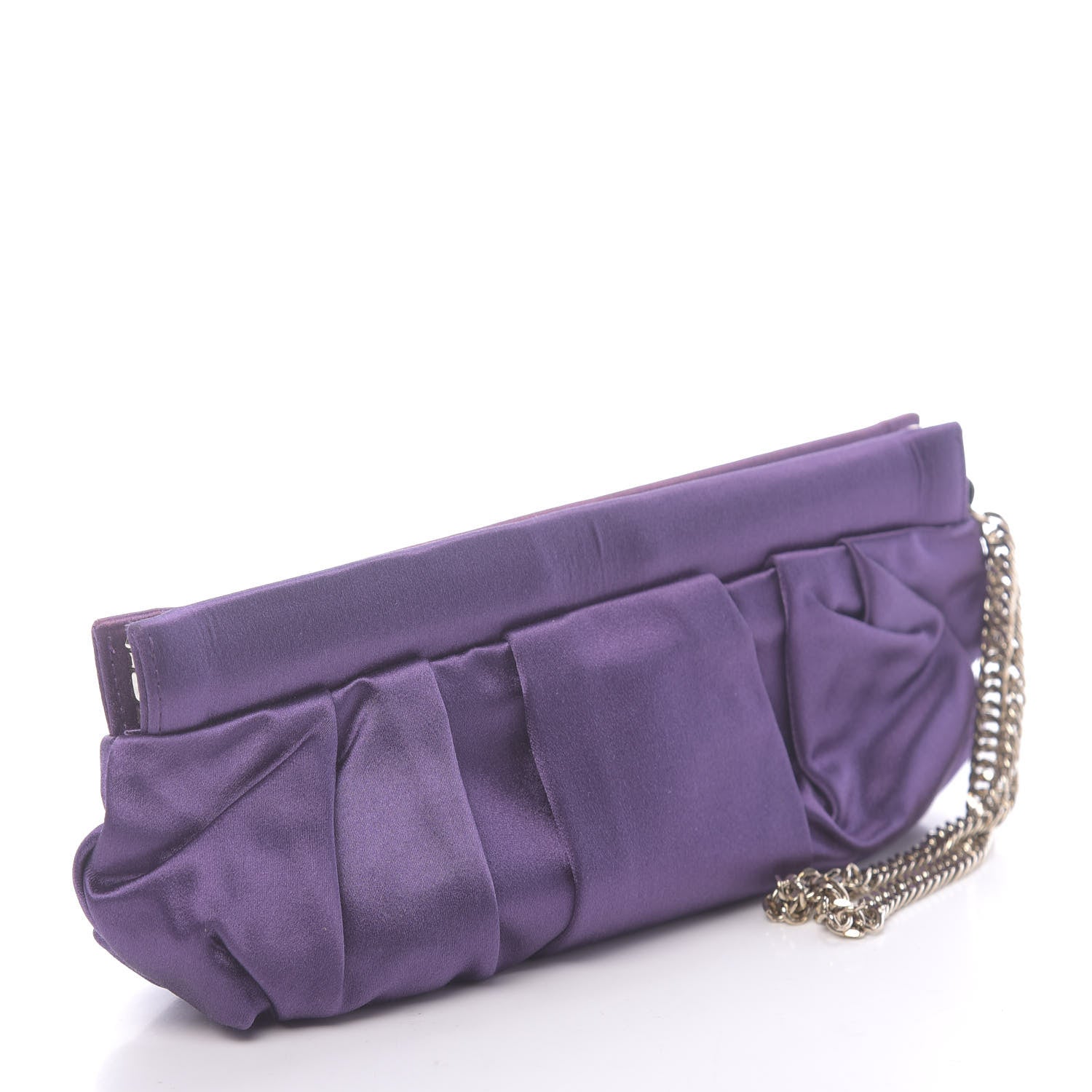 Gucci Satin Hysteria Clutch Purple 3 of 10