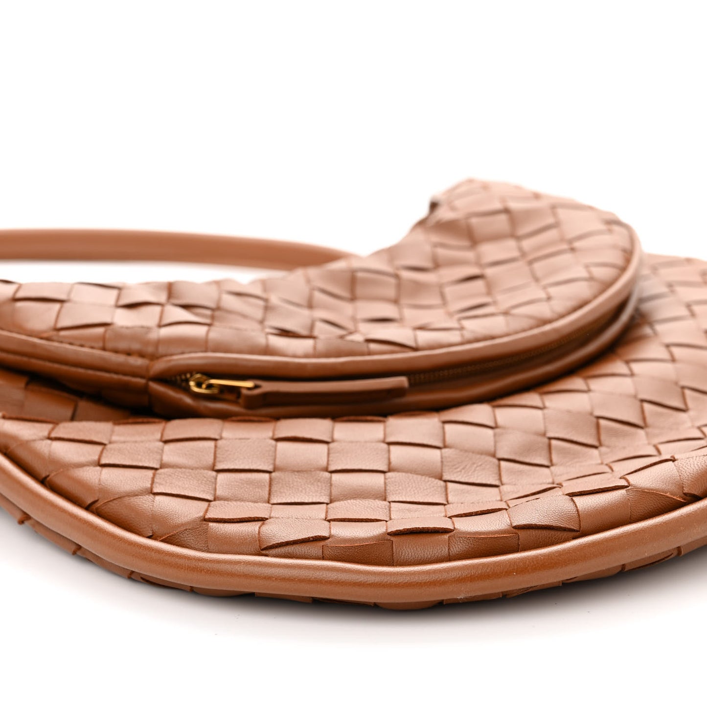 Nappa Intrecciato Medium Gemelli Cognac