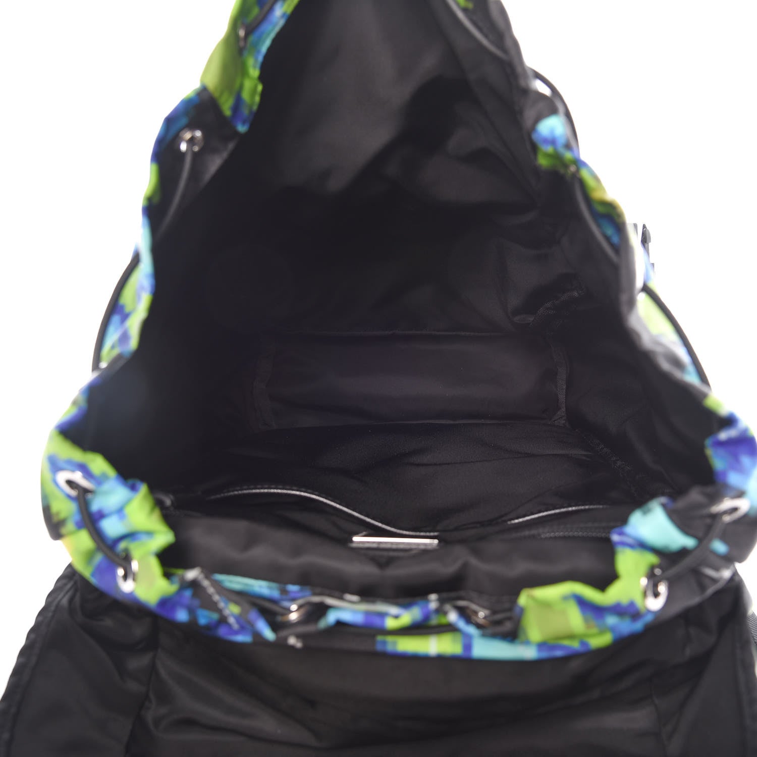 Prada Tessuto Nylon Radar Print Medium Double Buckle Backpack Multicolor 5 of 9