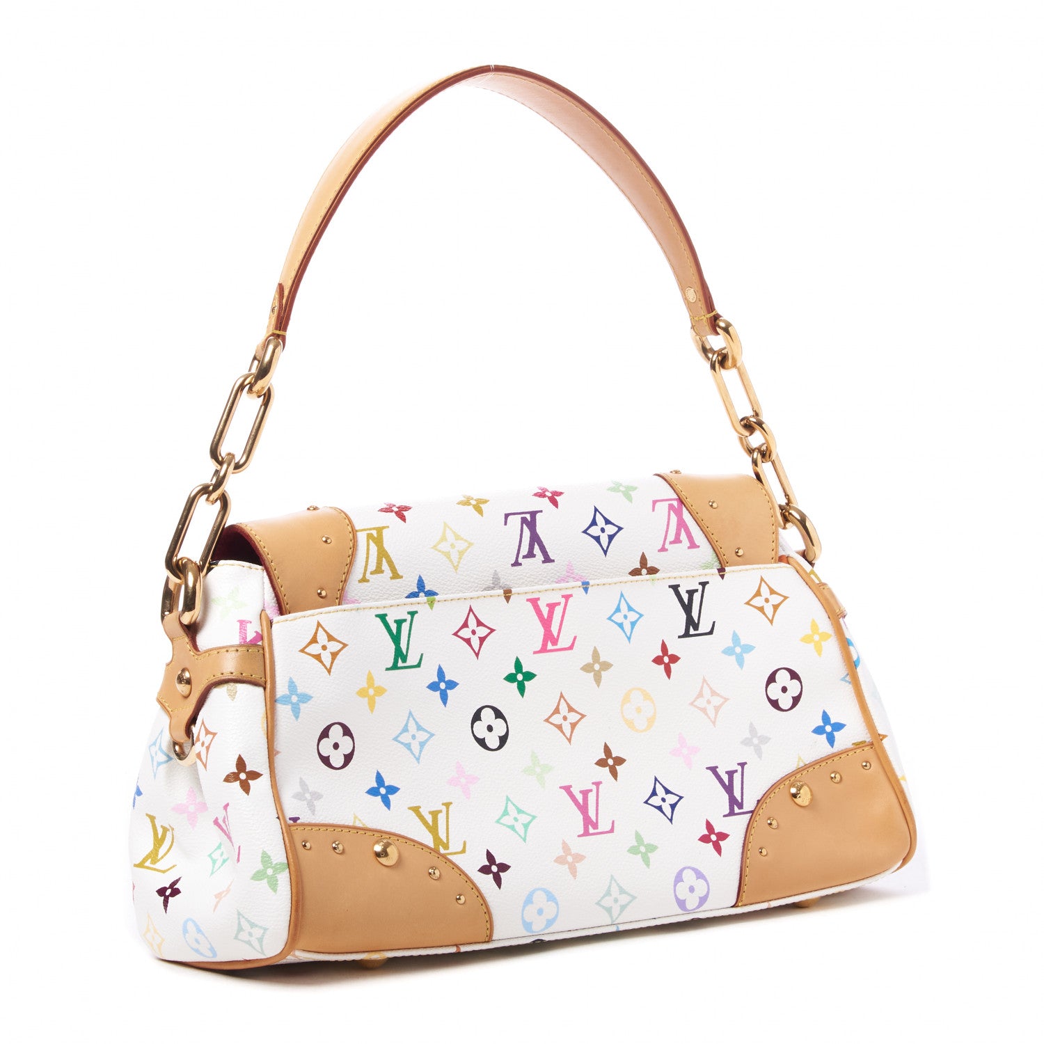 Louis Vuitton Monogram Multicolor Beverly MM White 2 of 8