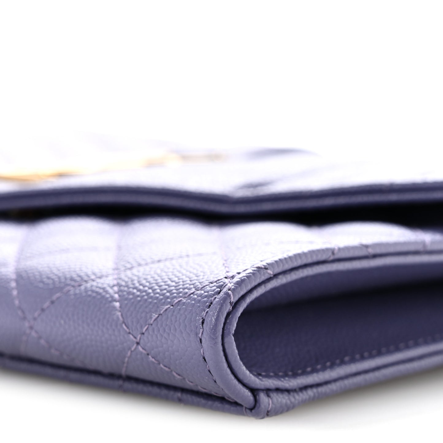Grain De Poudre Textured Mixed Matelasse Triquilt Monogram Clutch Dark Wisteria