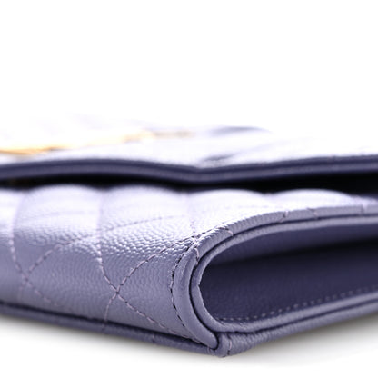 Saint Laurent Grain De Poudre Textured Mixed Matelasse Triquilt Monogram Clutch Dark Wisteria 10 of 12