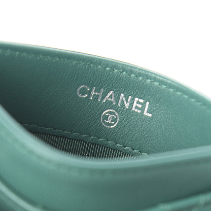Chanel Lambskin Quilted Card Holder Green 6 of 9