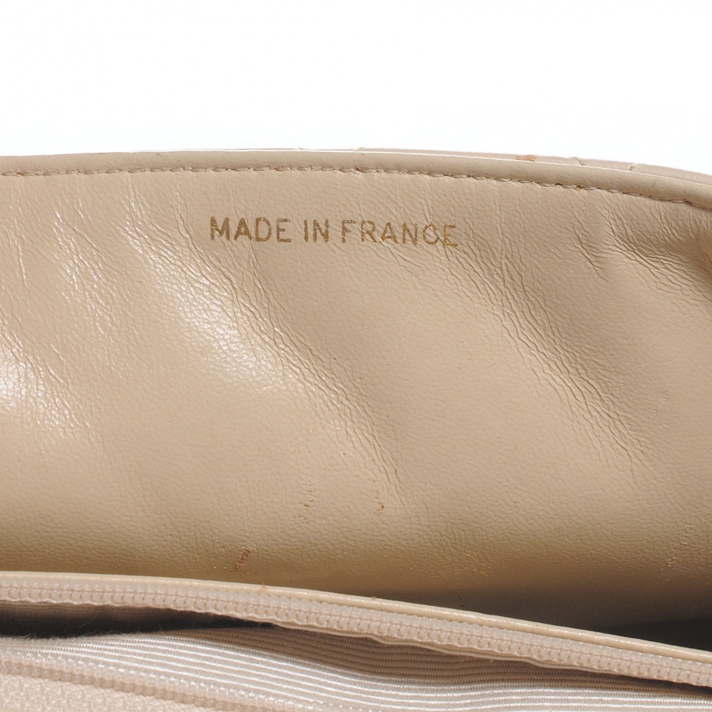 Lambskin Quilted Mini Flap Beige
