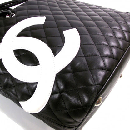 Chanel Calfskin Quilted Large Cambon Tote Black White 7 of 12