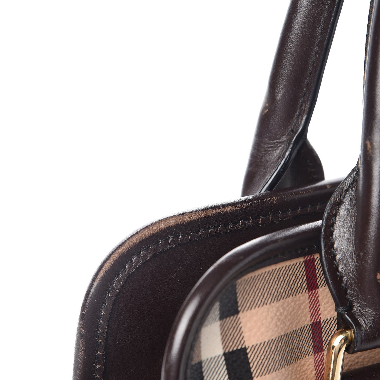 Haymarket Check Minford Portrait Tote Chocolate