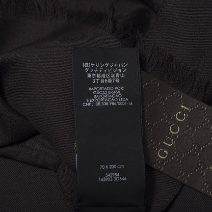 Gucci Wool Silk GG Monogram GGNat Plus Scarf Fuchsia 7 of 7