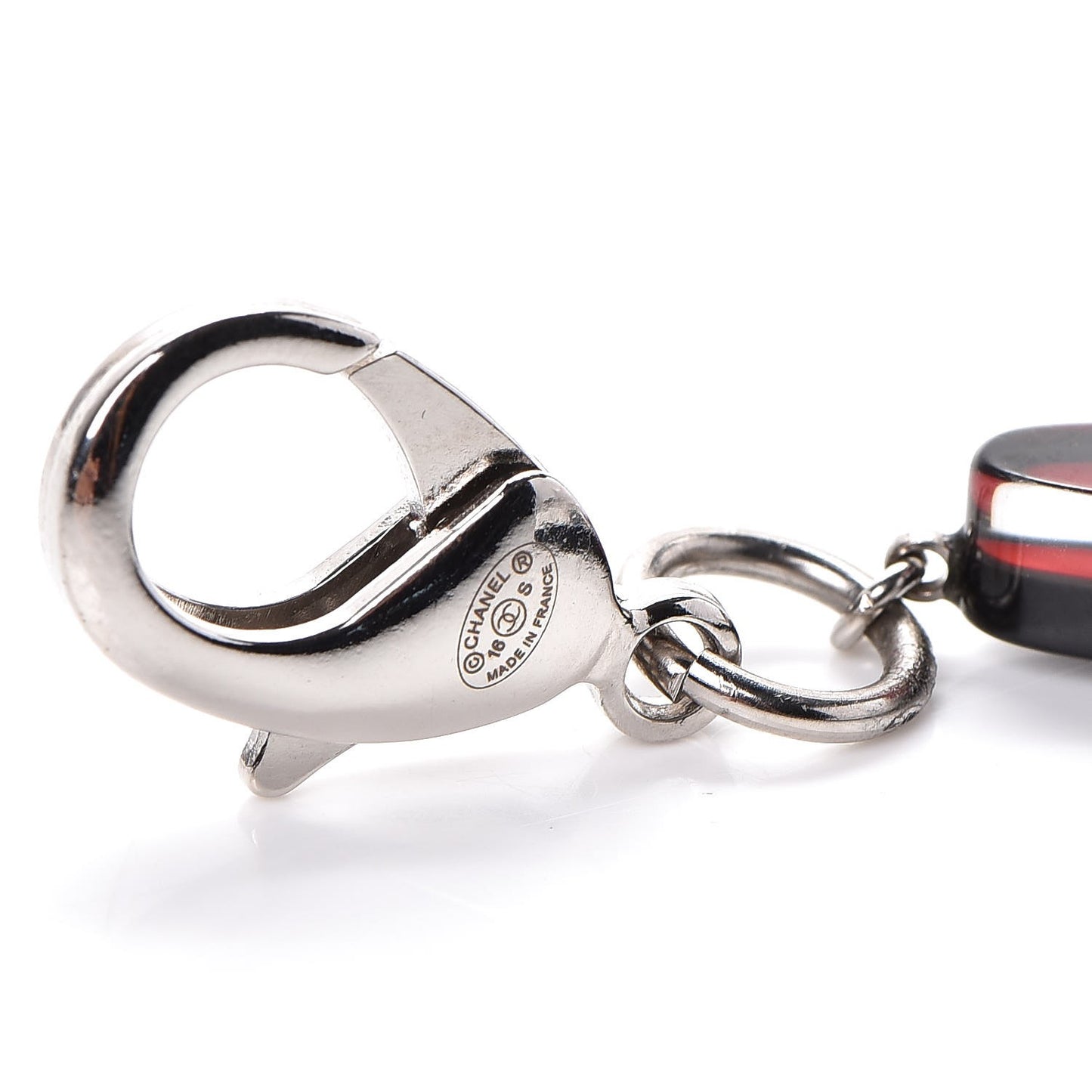 Resin Striped CC Airplane Keychain Blue Red