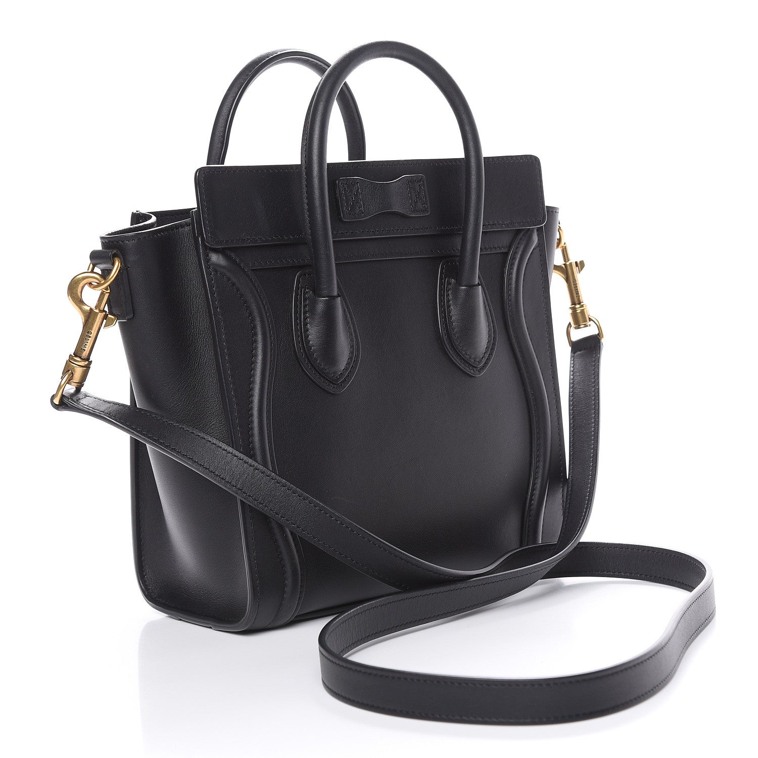 Celine Smooth Calfskin Nano Luggage Black 3 of 12