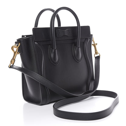 Celine Smooth Calfskin Nano Luggage Black 3 of 12