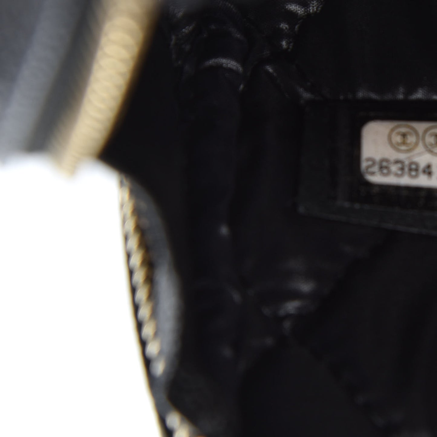 Caviar Quilted Small Curvy Pouch Cosmetic Case Black