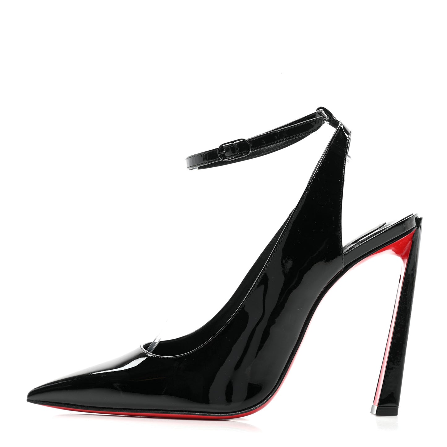 Patent Calfskin Condora Sling 100 Pumps 38 Black