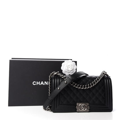 Chanel Caviar Quilted Medium Boy Flap Black 10 of 10