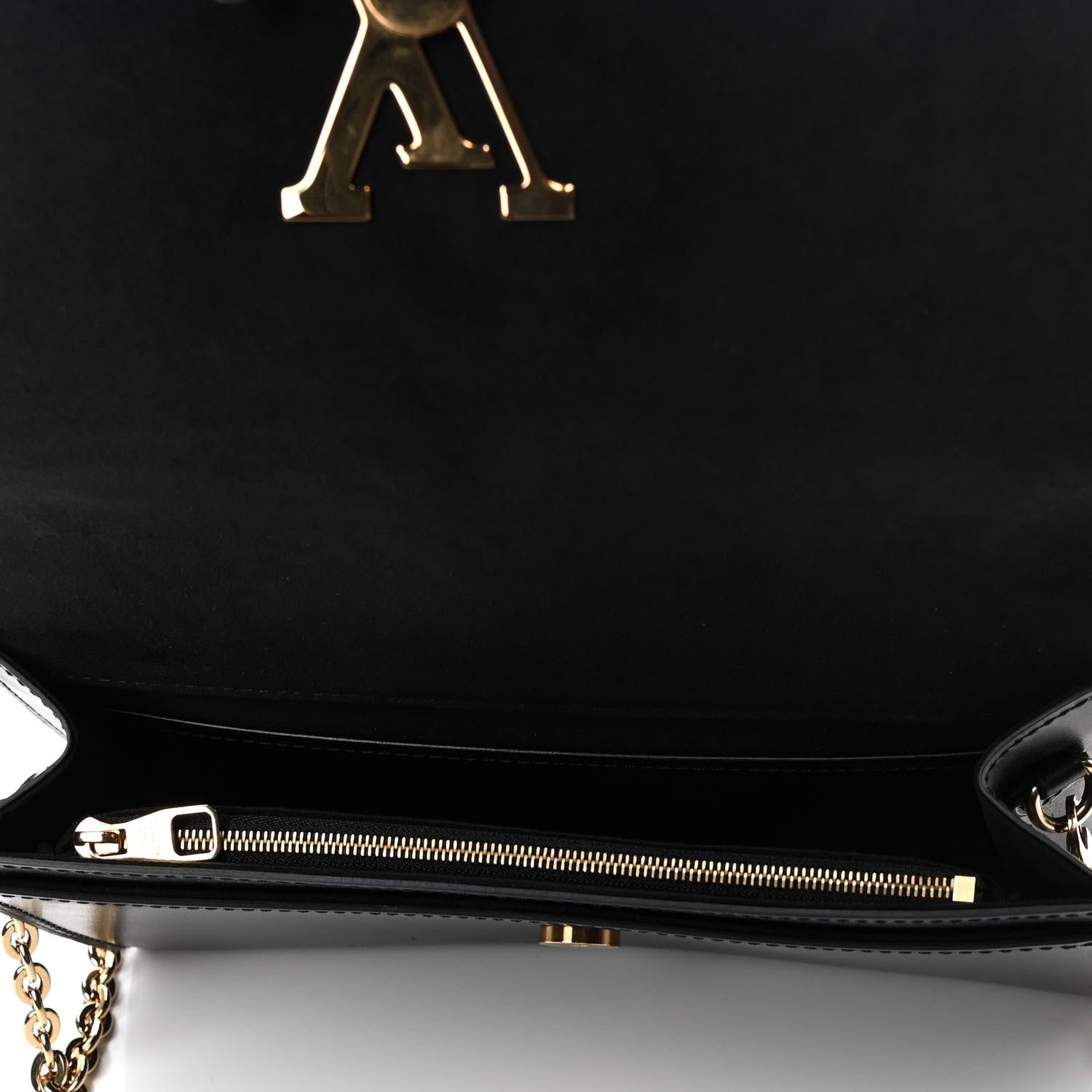 Louis Vuitton Calfskin Chain Louise GM Black 4 of 4