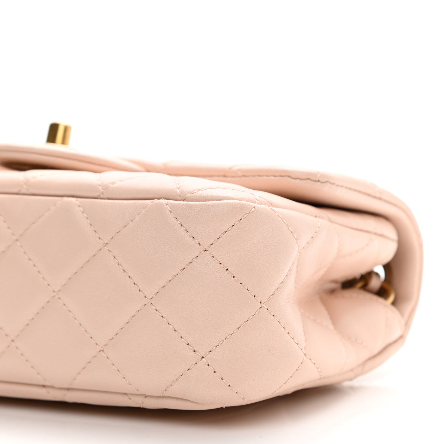 Chanel Lambskin Quilted Mini Rectangular Pearl Crush Flap Light Beige 10 of 10