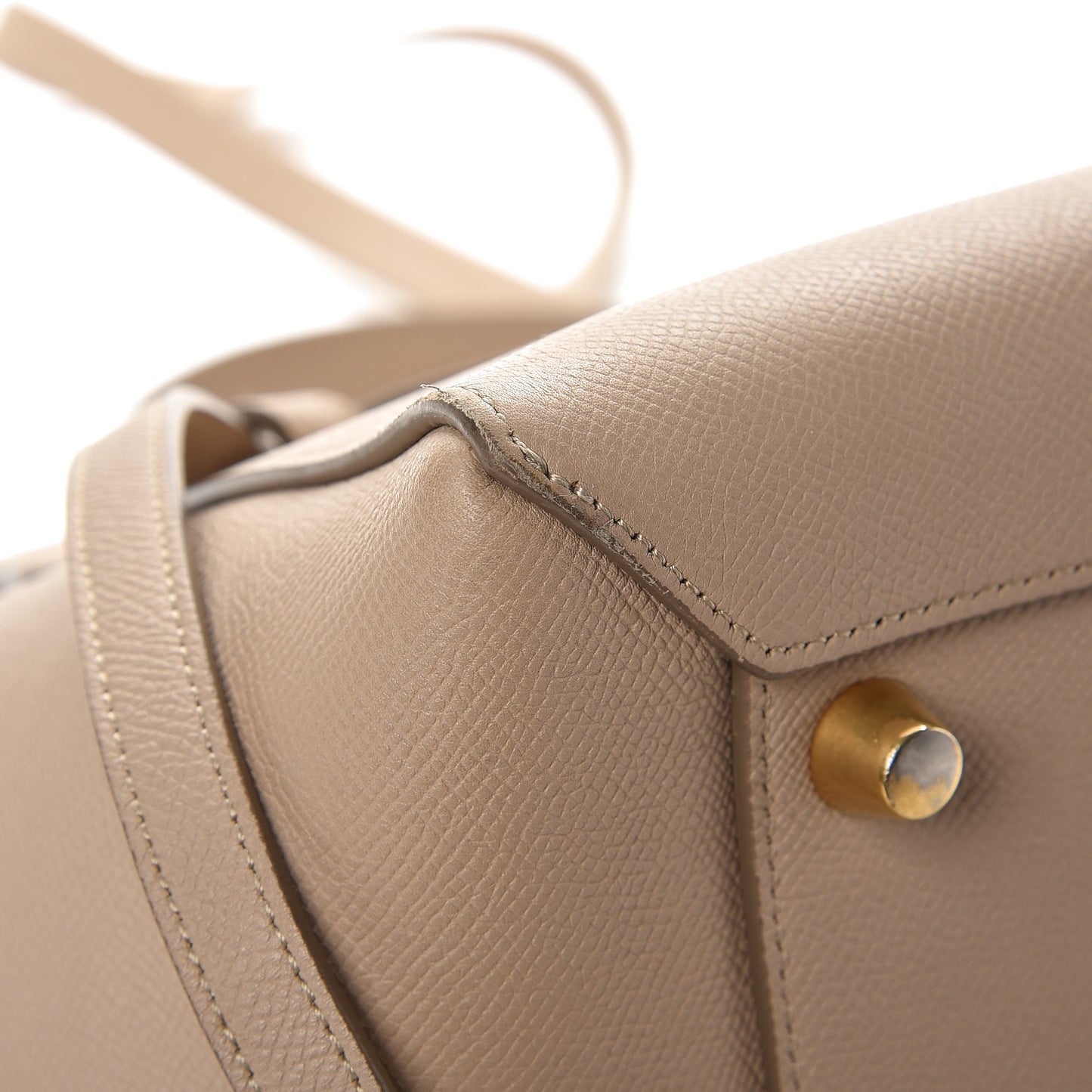 Grained Calfskin Mini Belt Bag Light Taupe