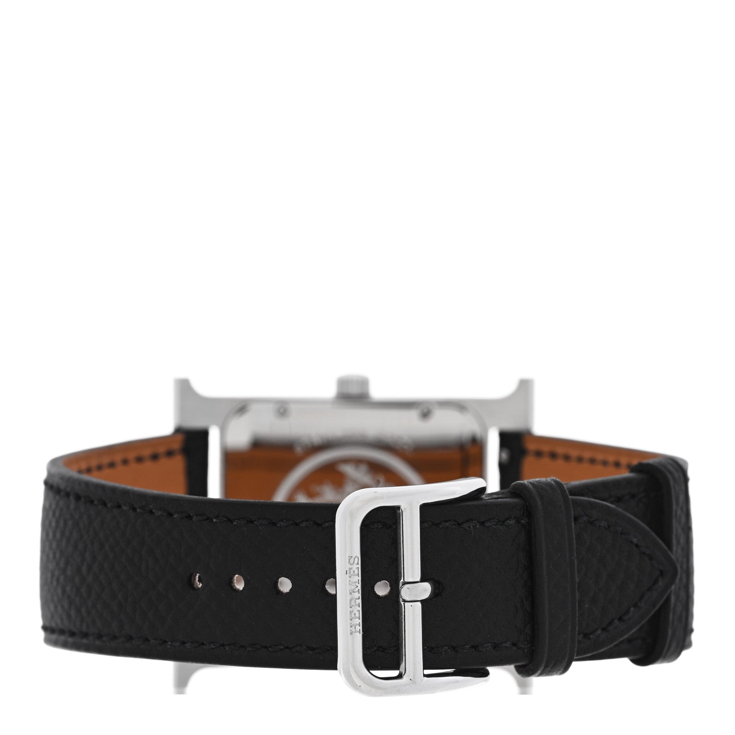 Hermes Stainless Steel Epsom 30.5mm Heure H Hour Quartz Watch Noir 3 of 5
