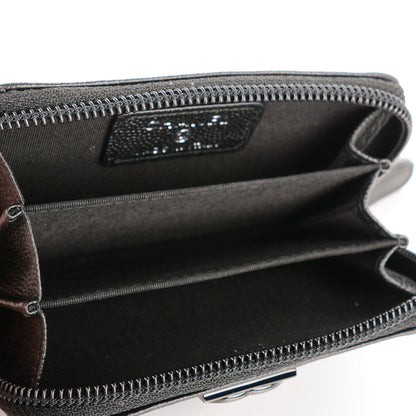 Chanel Caviar Quilted Boy Zip Around Coin Purse Wallet So Black 5 of 7