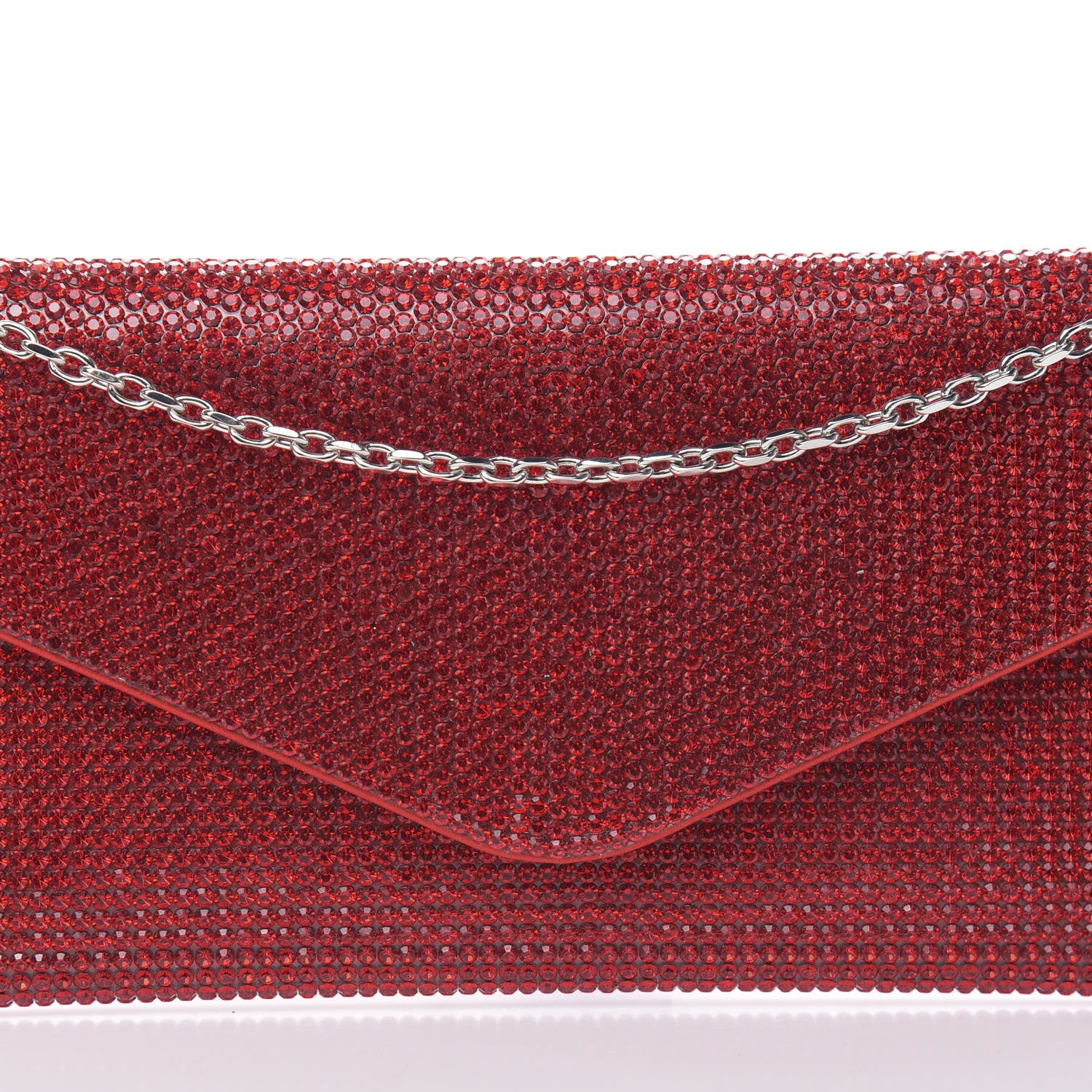 Judith Leiber Austrian Crystal Envelope Clutch Light Siam 8 of 11