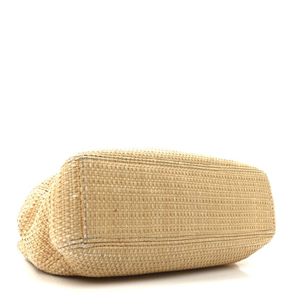 Chanel Woven Straw Raffia Wooden Handle Bag 4 of 10