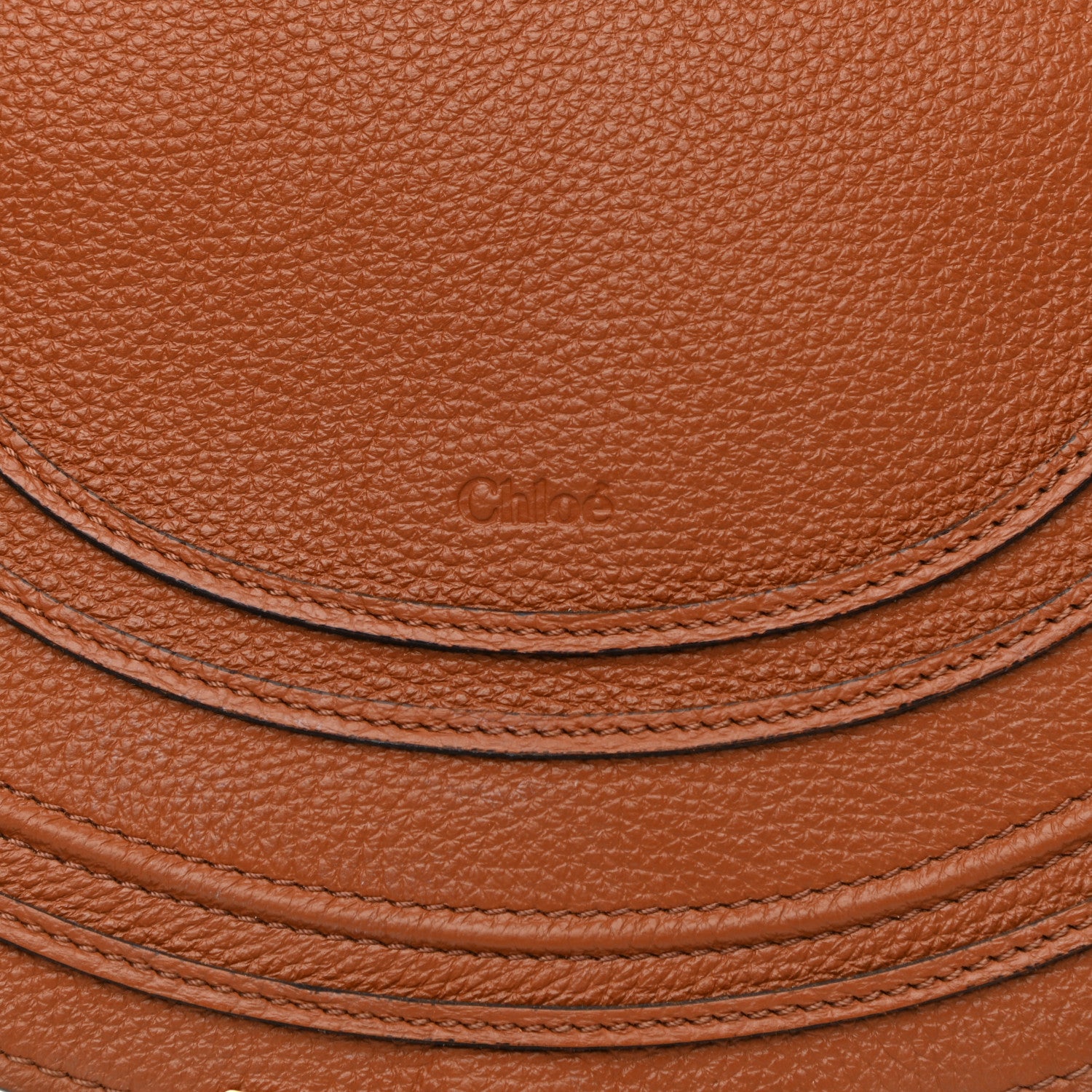 Chloe Calfskin Medium Marcie Round Crossbody Bag Tan 9 of 11