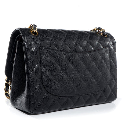 Chanel Caviar Quilted Jumbo Double Flap Black 3 of 8