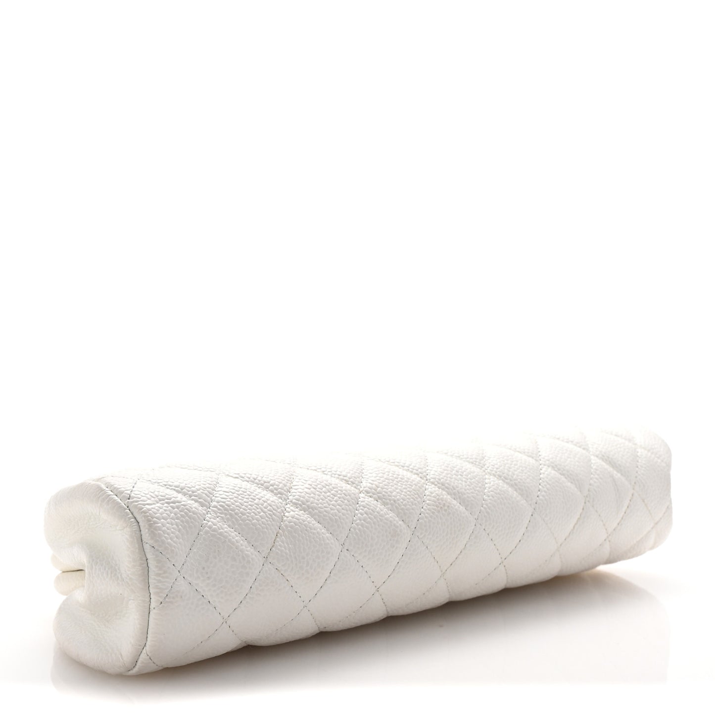 Caviar Quilted Timeless Clutch White