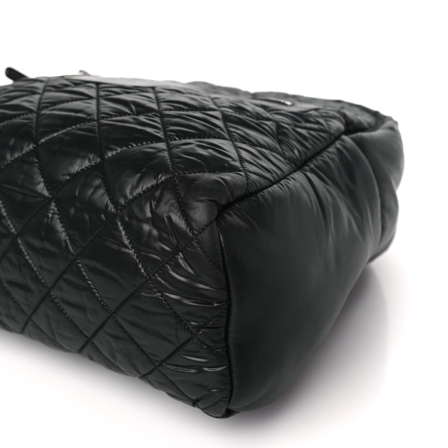 Nylon Quilted Coco Cocoon Backpack Black