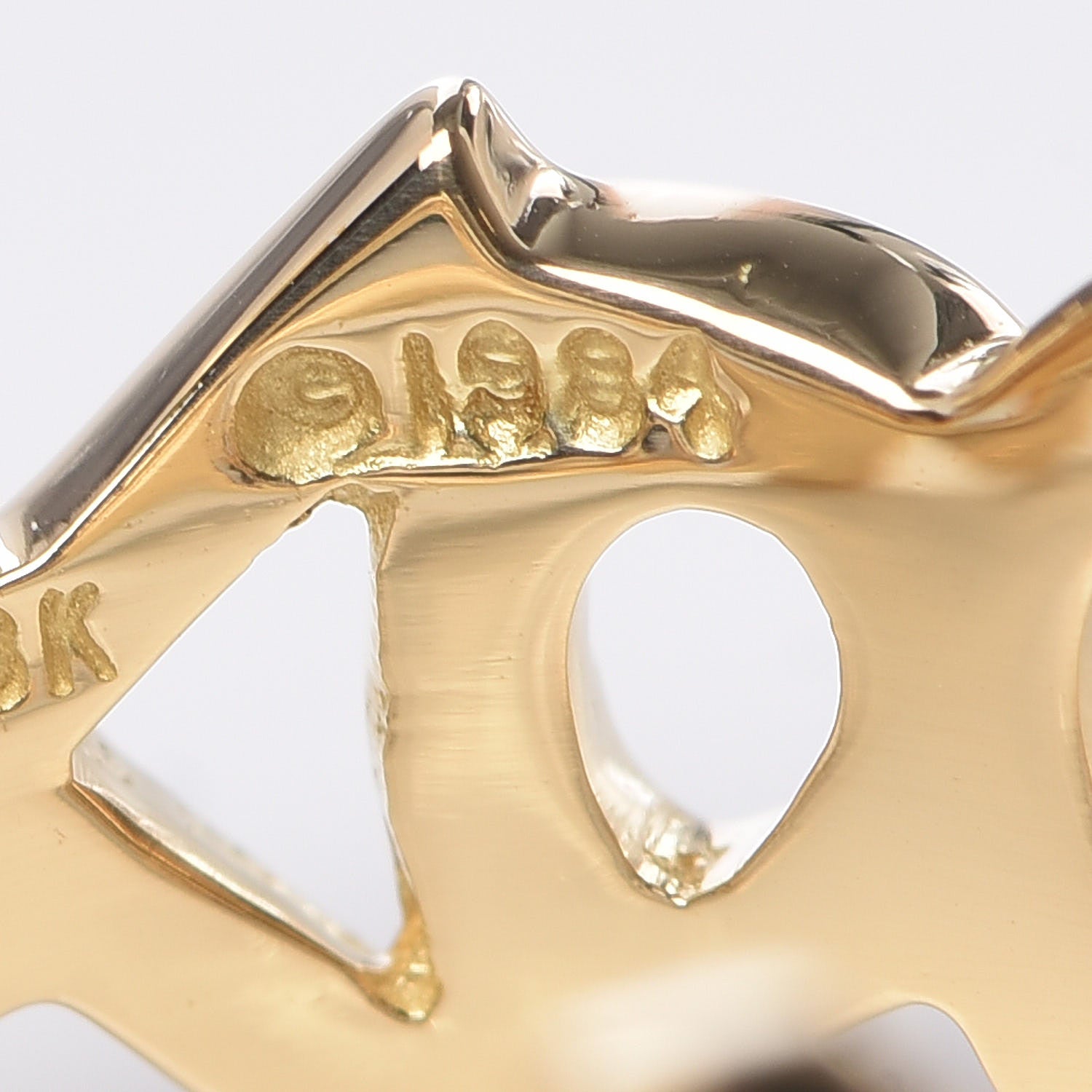 Tiffany 18K Yellow Gold Paloma Picasso Graffiti Love and Kisses Ring 52 6 5 of 6