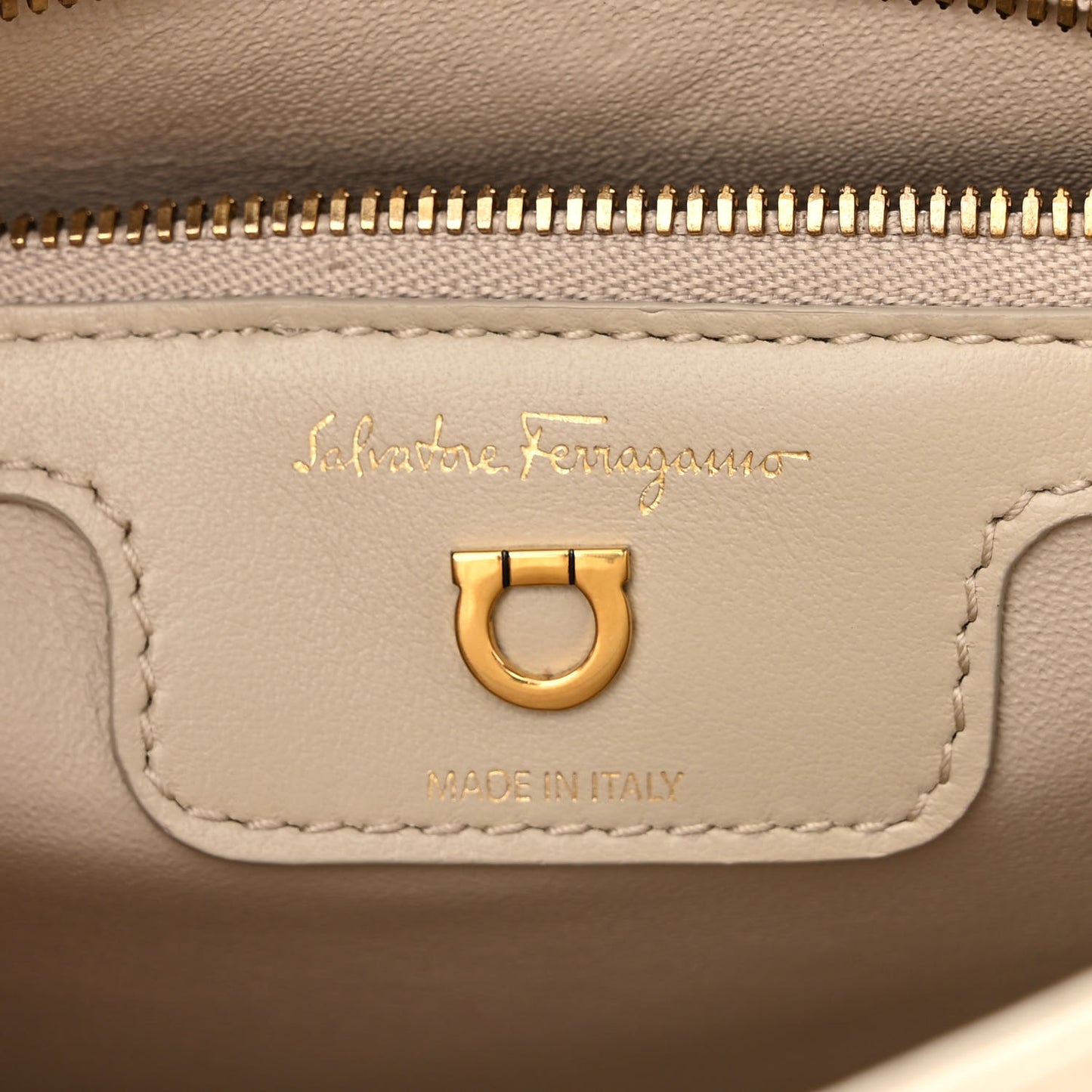 Calfskin Quilted Gancini Flap Bag Peony