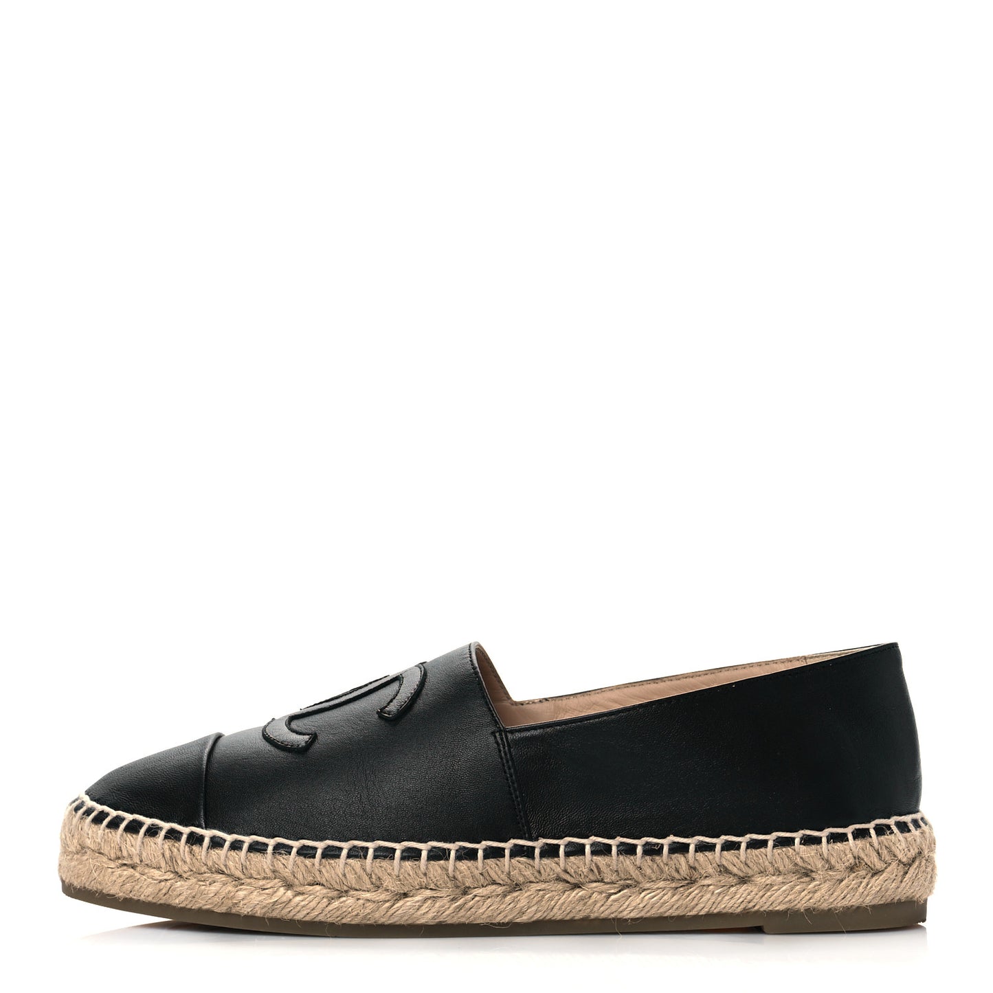 Lambskin CC Espadrilles 38 Black