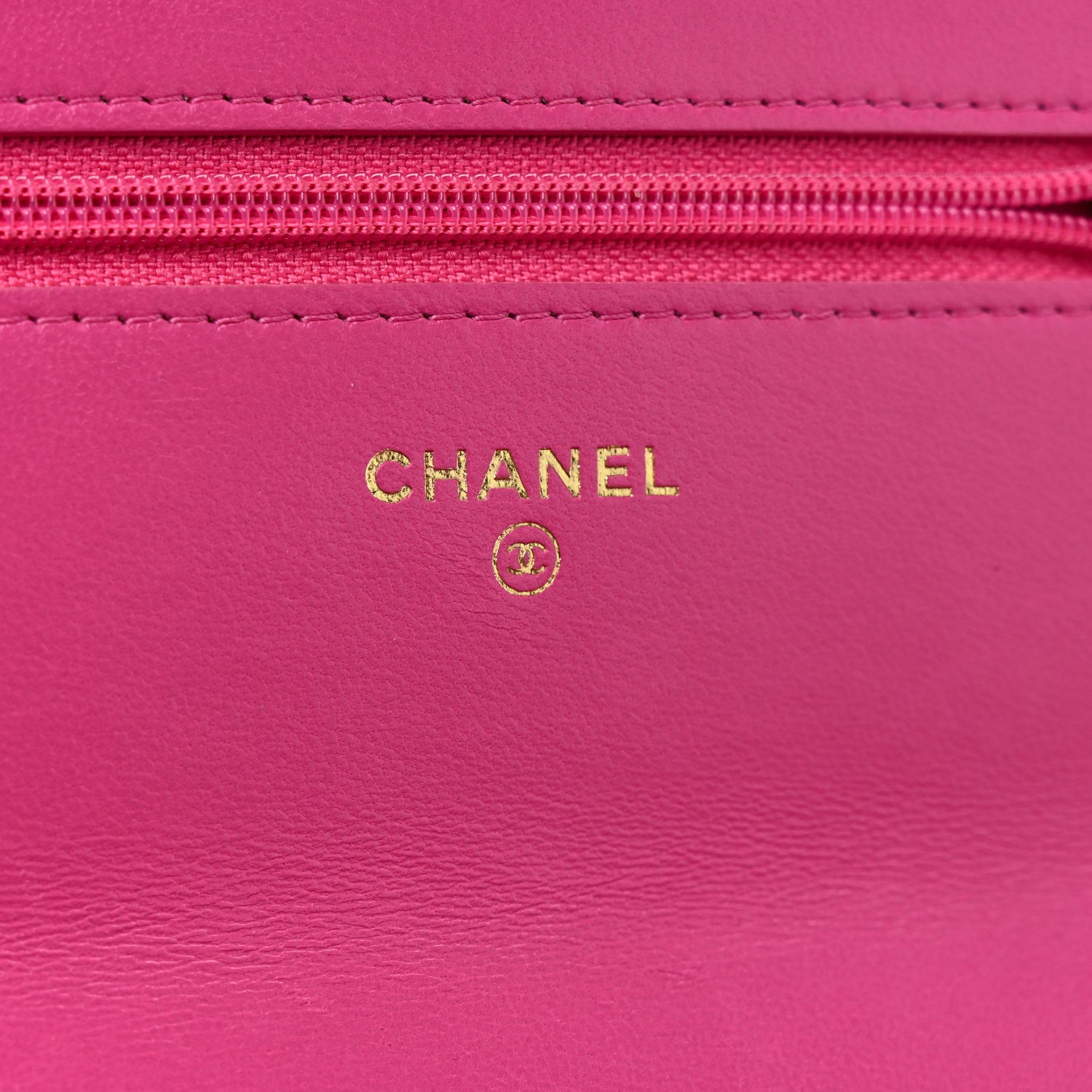 Chanel Wool Tweed Lambskin Quilted Chanel 19 Wallet On Chain WOC and Coin Purse  Fuchsia 7 of 13