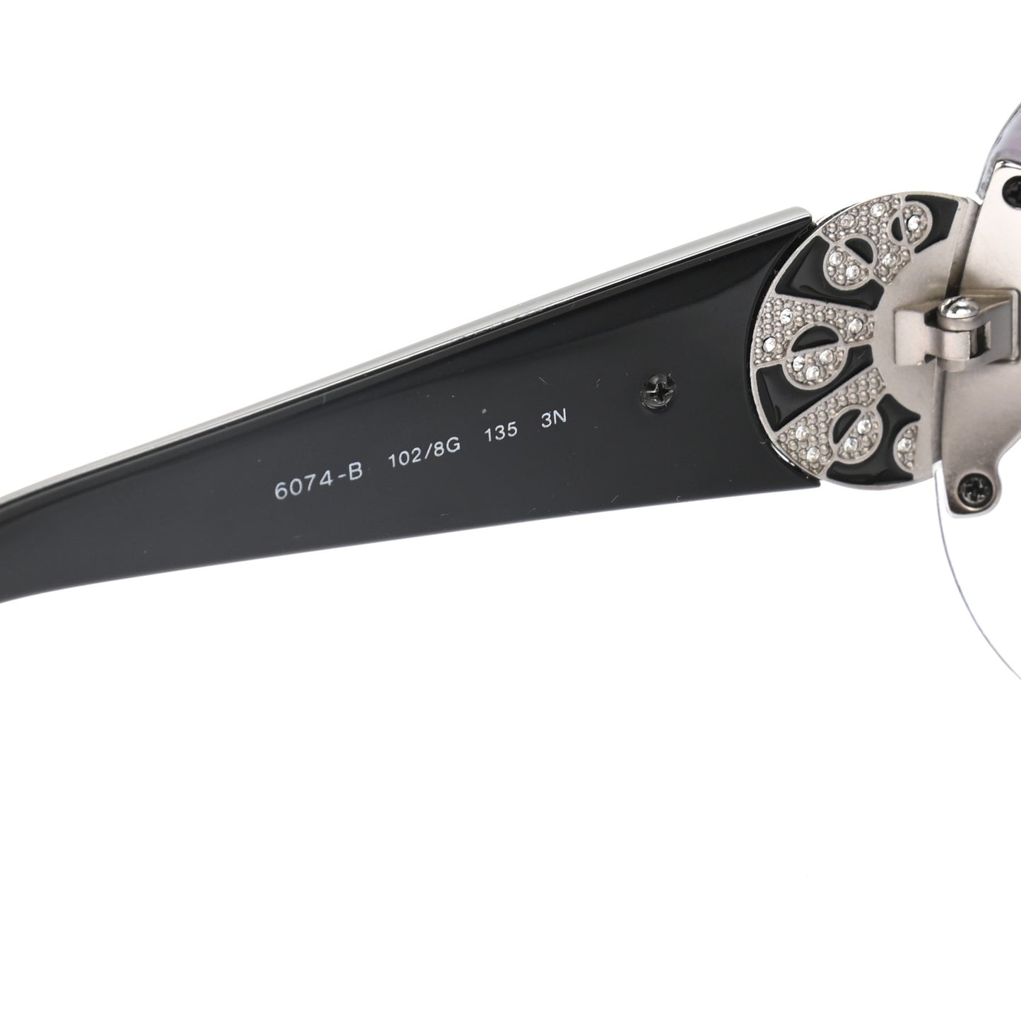 Crystal Flower Sunglasses 6074-B Black