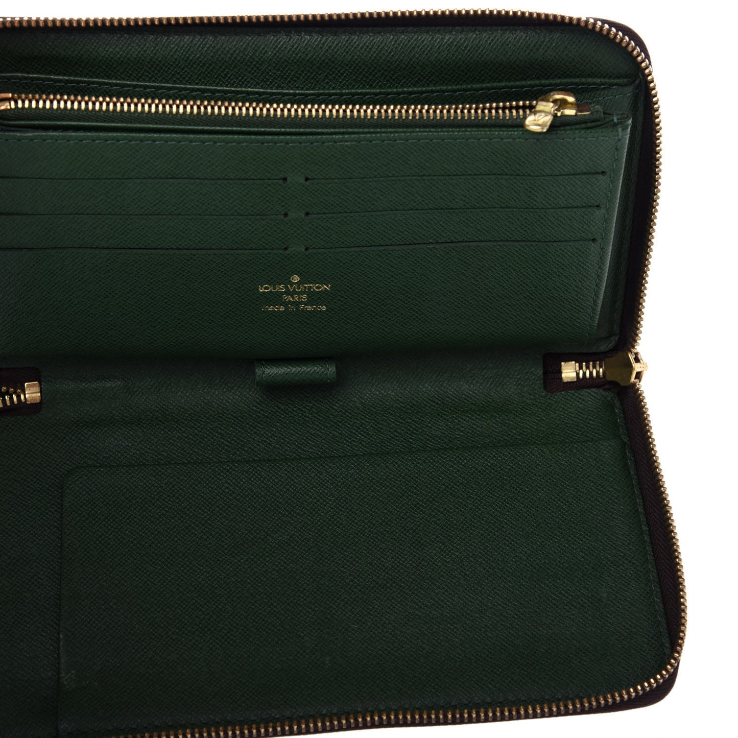Monogram Groom Zippy Organizer Wallet Green