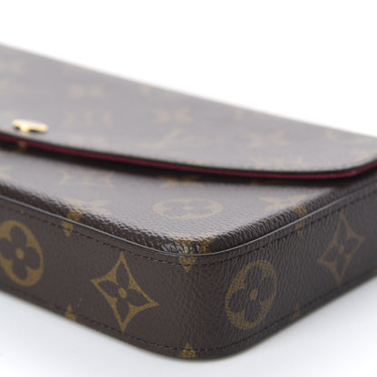 Louis Vuitton Monogram Pochette Felicie Chain Wallet Fuchsia 6 of 10