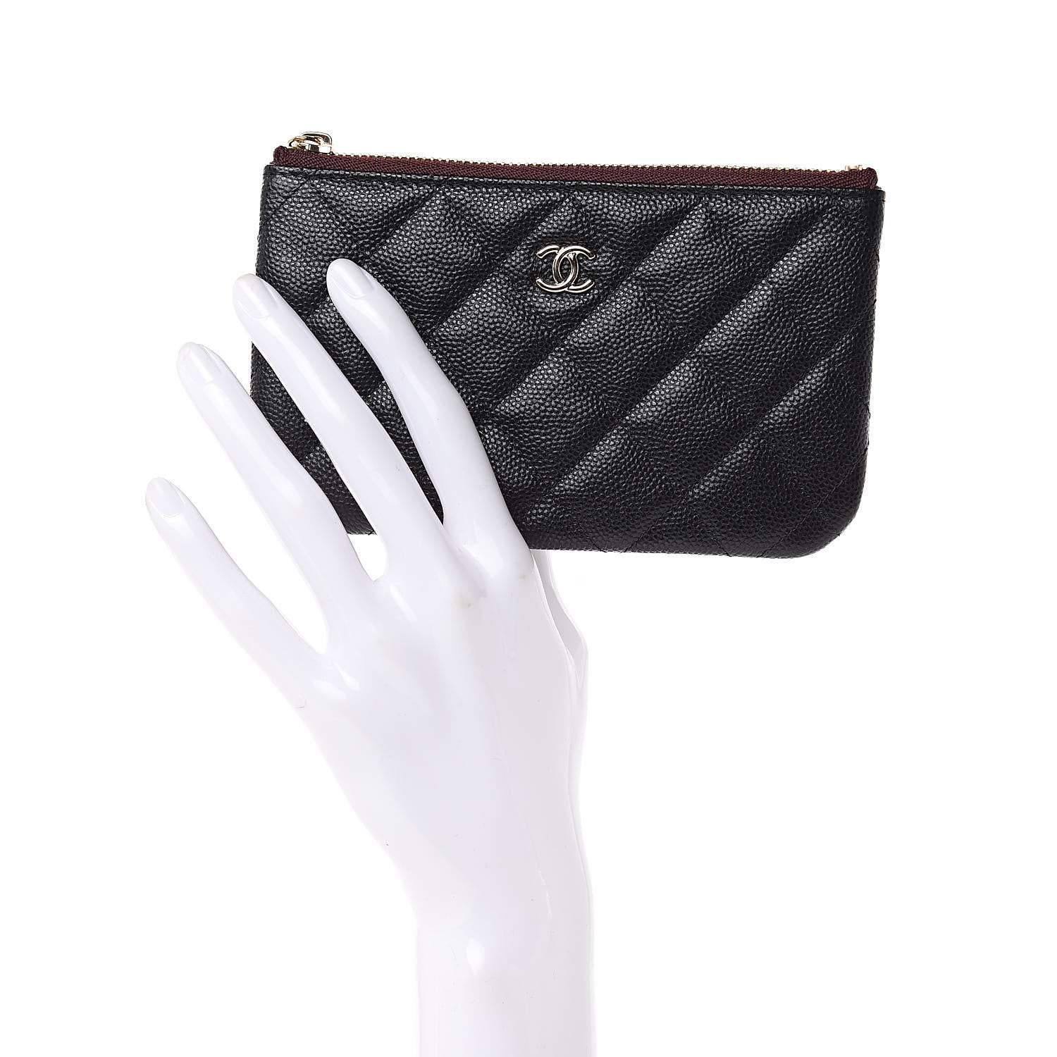 Chanel Caviar Quilted Small Cosmetic Case Black 2 of 8