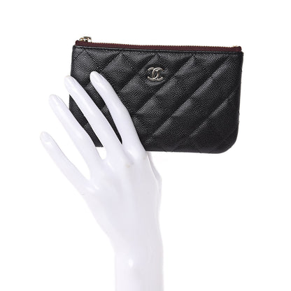 Chanel Caviar Quilted Small Cosmetic Case Black 2 of 8