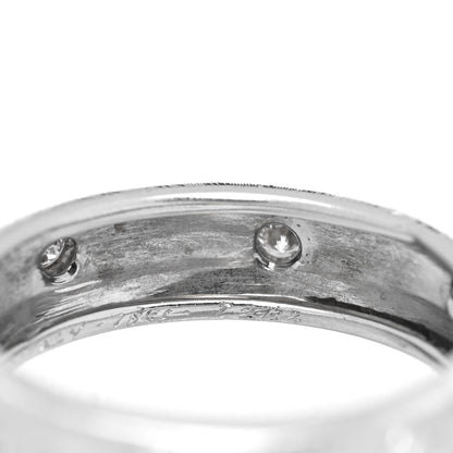 Buccellati 18K White Gold Diamond 5mm Macri Band Ring 50 5.5 5 of 6