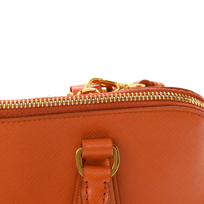 Prada Saffiano Lux Medium Promenade Tote Papaya 10 of 15