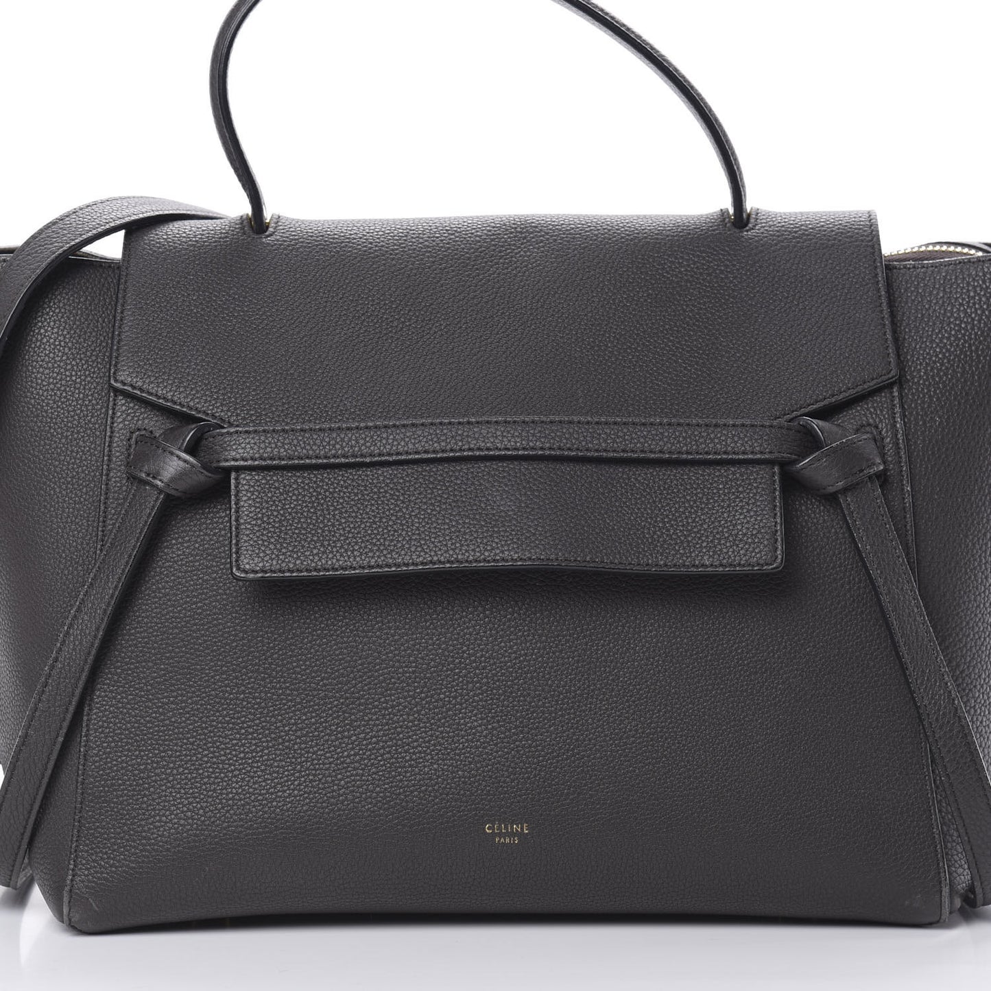 Grained Calfskin Mini Belt Bag Dark Taupe