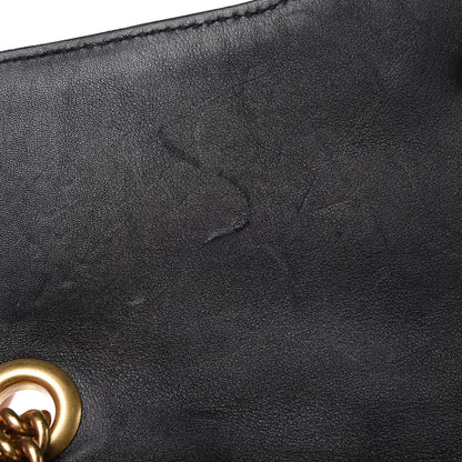 Gucci Velvet Matelasse Loved Embroidered Medium GG Marmont Shoulder Bag Black 10 of 15