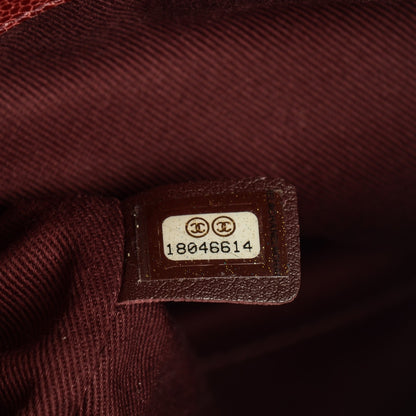 Chanel Crumpled Grained Calfskin CC Crave Tote Burgundy 7 of 7