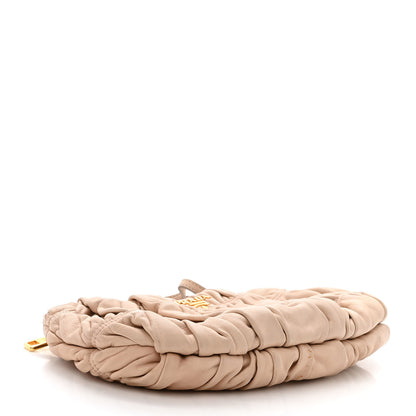 Prada Nappa Gaufre Wristlet Clutch Cipria 4 of 12