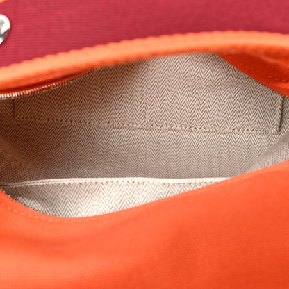 Hermes Canvas Small Bride-A-Brac Pouch Orange Burgundy 5 of 7