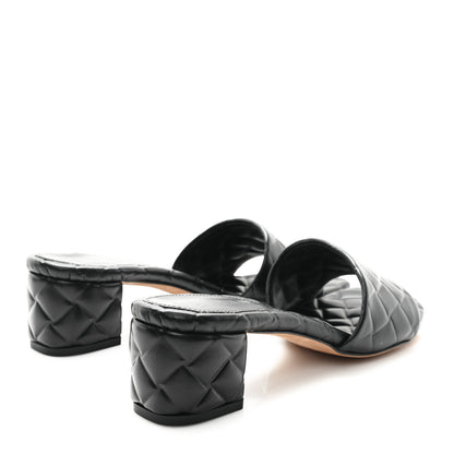 Bottega Veneta Lambskin Weaving Effect Amy Sandals 38.5 Black 5 of 8