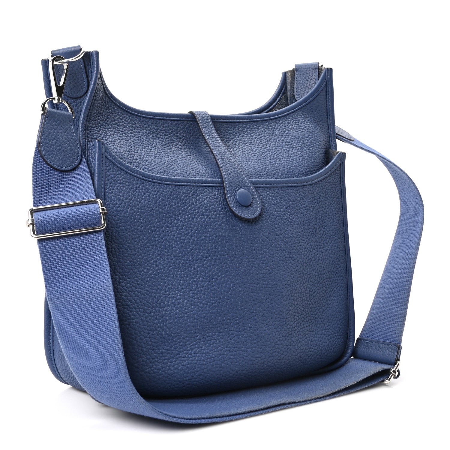 Hermes Taurillon Clemence Evelyne III PM Bleu Agate 3 of 10