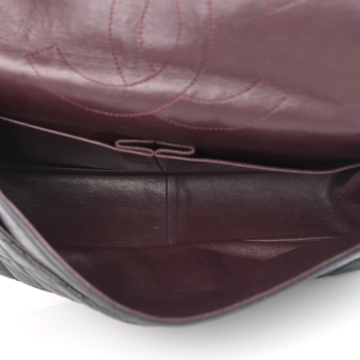 Aged Calfskin Quilted 2.55 Reissue 227 Flap Black