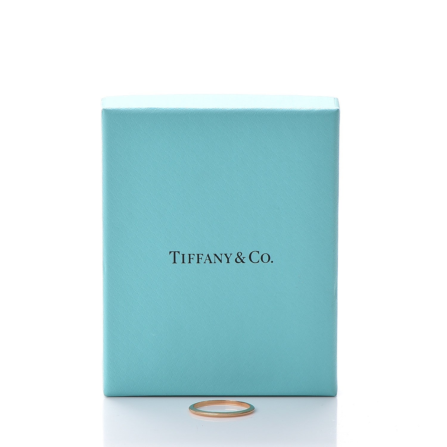 Tiffany 18K Rose Gold Milgrain Band Ring 58 8.25 5 of 5