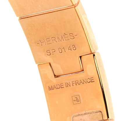 Hermes Enamel Charniere Uni Narrow Hinged Bracelet S Craie 4 of 5